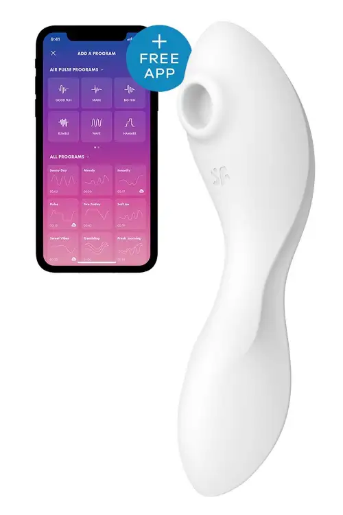 Вакуумный смарт-стимулятор с вибрацией Satisfyer Curvy Trinity 5 (White), управление со смартфона photo 1