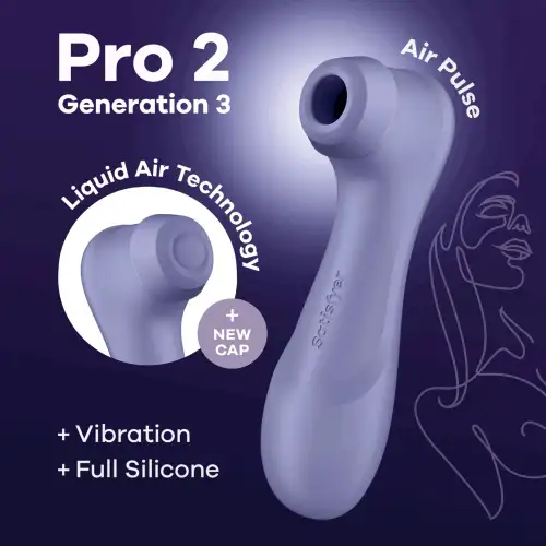 Вакуумный клиторальный стимулятор Satisfyer Pro 2 Generation 3 with Liquid Air Lilac photo 1