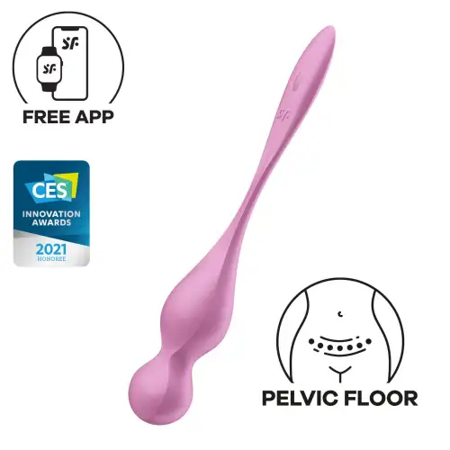 Вагинальные шарики с вибрацией Satisfyer Love Birds 1 Connect App Pink photo 1