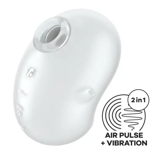 Вакуумный клиторальный стимулятор с вибрацией Satisfyer Cutie Ghost White photo 1