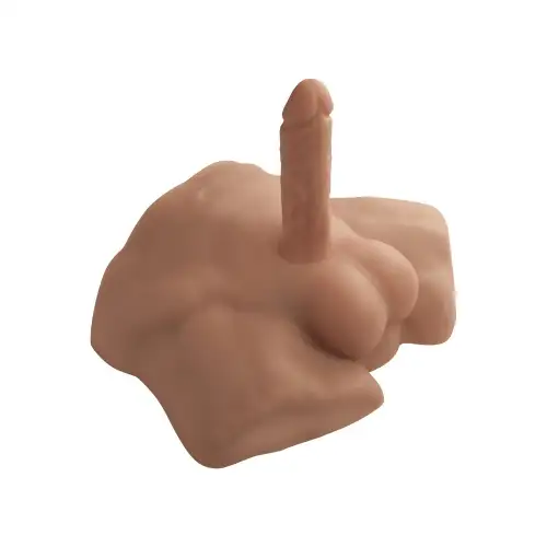 Полуторс с фаллоимитатором на присоске SilexD Apollo S Male Torso Caramel photo 1