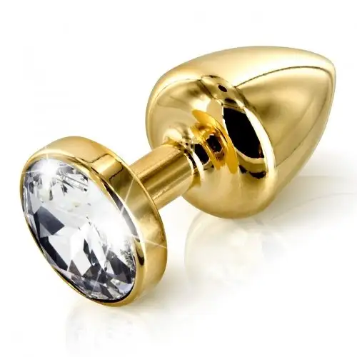Анальная пробка со стразой Сваровски Diogol Anni round, 35 мм