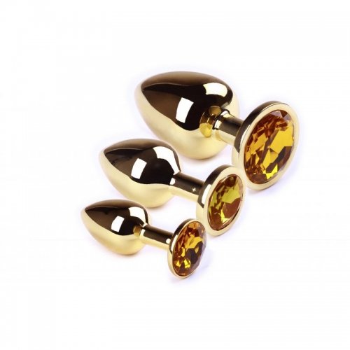 Набор анальных пробок sLash Gold Citrine, L, M, S photo 1