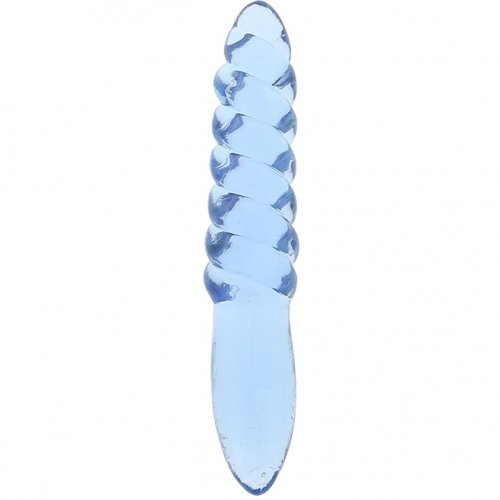 Фаллоимитатор Double Twist - Clear Blue photo 1
