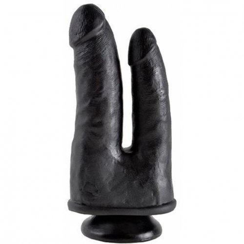 Фаллоимитатор двойной KING COCK DOUBLE PENETRATOR, черный photo 1