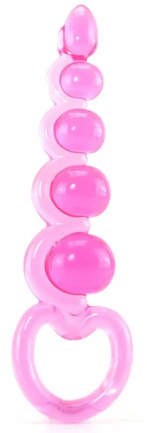 Анальная цепочка BASIC ESSENTIALS BEADED PROBE IN PINK photo 1
