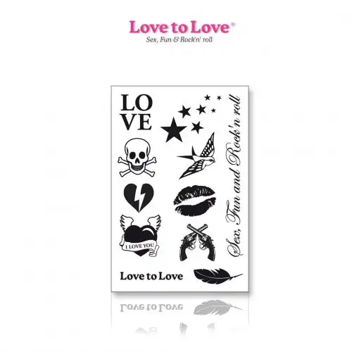 Набор временных тату Love to Love - Rock My Tattoo photo 1