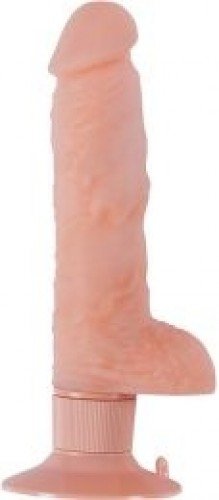 Вибромассажер на присоске REALSTUFF 7INCH VIBRATOR, телесный photo 1