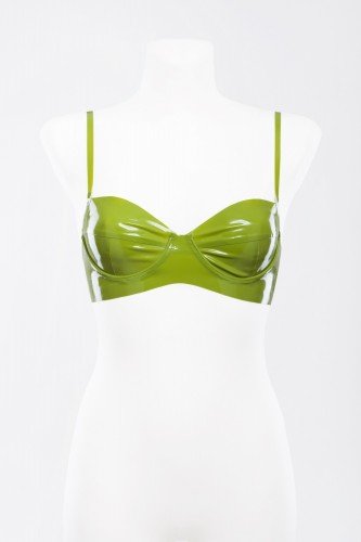 Лиф из латекса с металлическими косточками Latex Bra Metallic photo 1