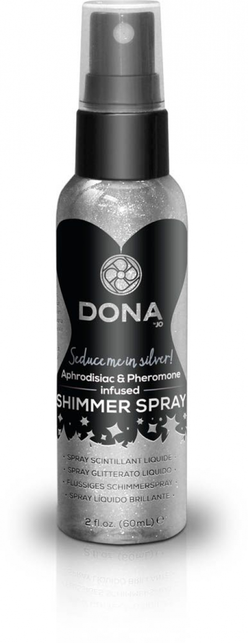 Спрей для тела с блестками DONA Shimmer Spray Silver (60 мл) photo 1