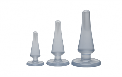 Набор анальных пробок Doc Johnson Crystal Jellies Anal Initiation Kit - Clear photo 1