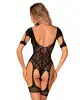 Нейлоновый бодистокинг с имитацией гартер Obsessive Bodystocking G334 S/M/L, black, с доступом photo 2