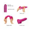 Реалистичный фаллоимитатор Strap-On-Me Sliding Skin Realistic Dildo Fuchsia - M, эффект подвижной photo 2
