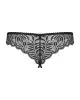 Кружевные танга с доступом Obsessive Contica crothchles thong S/M, черные photo 4