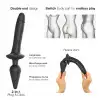 Анальная пробка с дилдо 2в1 Strap-On-Me SWITCH PLUG-IN REALISTIC DILDO Black L, диаметр 4,5/3,4 см photo 2