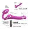 Безремневой вибрострапон с вакуумной стимуляцией Strap-On-Me MULTI ORGASM Fuchsia M, регулируемый photo 2