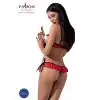 Комплект белья CHERRY SET OpenBra red L/XL - Passion Exclusive: открытый лиф, трусики-юбочка photo 2