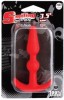 Анальная пробка SMILING SILICONE BUTT PLUG, красная photo 2