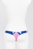Трусики стринг из латекса с контрастной декоративной вставкой посередине Latex String With Decor photo 2