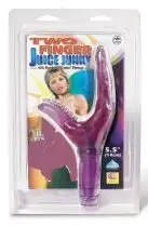 Вибратор гелевый TWO FINGER PURPLE photo 2
