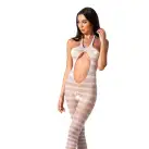 Сетчатый бодистокинг с открытым животом Passion BS081 white photo 1