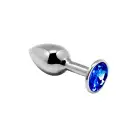 Металлическая анальная пробка с кристаллом Alive Mini Metal Butt Plug Blue S photo 1