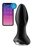 Анальная смарт вибропробка с жемчужным массажем Satisfyer Rotator Plug 2+ Black photo 1