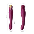 Смартвибратор-пульсатор Zalo — King Velvet Purple, кристалл Swarovski photo 10