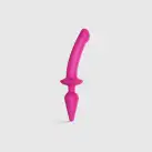 Анальная пробка с дилдо 2в1 Strap-On-Me SWITCH PLUG-IN DILDO Fuchsia L, диаметр 4,5/3,4 см photo 1