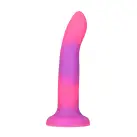 Светящийся в темноте фаллоимитатор ADDICTION Rave 8″ Glow in the Dark Dildo Pink Purple, 20,3 см photo 1