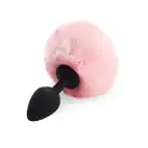 Силиконовая анальная пробка М Art of Sex - Silicone Bunny Tails Butt plug, цвет Розовый, диаметр 3,5 photo 1