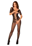 Сетчатый бодистокинг с цветочным рисунком Obsessive Bodystocking F238 S/M/L, black, с доступом photo 1