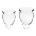 Набор менструальных чаш Satisfyer Feel Confident (Transparent), 15мл и 20мл, мешочек для хранения photo 1