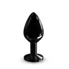 Металлическая анальная пробка с украшением в виде кристалла Dorcel - Diamond Plug BLACK M photo 1