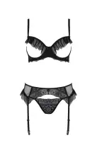 Комплект Passion KERRIA SET WITH OPEN BRA black S/M - ECO Passion photo 3