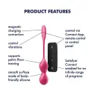 Вагинальные шарики с вибрацией Satisfyer Love Birds 2 Connect App Red photo 3
