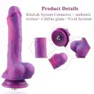 Фаллоимитатор 8.2″ с вибрацией для секс-машин Hismith Purple Silicone Dildo with Vibe photo 2