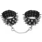 Поножи с шипами из натуральной кожи Art of Sex - Rose, цвет черный photo 2