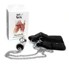 Наручники с металлической анальной пробкой Art of Sex Handcuffs with Metal Anal Plug  size M Black photo 4