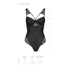 Боди из эко-кожи и кружева Loona Body black L/XL - Passion photo 5