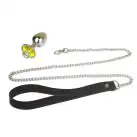 Металлическая анальная пробка Art of Sex Metal Anal Plug with Leash size S с поводком photo 4