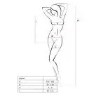 Бодистокинг с декольте Passion BS088 black, имитация корсетной шнуровки photo 7