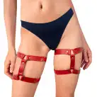 Гартеры на ногу из натуральной кожи Art of Sex - Kristina Leg Garters (2 шт), цвет Красный photo 2