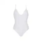 Боди с ажурным декором и открытым шагом Ursula Body white S/M — Passion photo 3