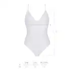 Боди с ажурным декором и открытым шагом Ursula Body white L/XL — Passion photo 5