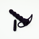 Анальный страпон с вибрацией для двойного проникновения, 16,5смХ3см  photo 1